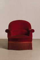 Poltroncina francese in velluto, SED0137 1 Raw 