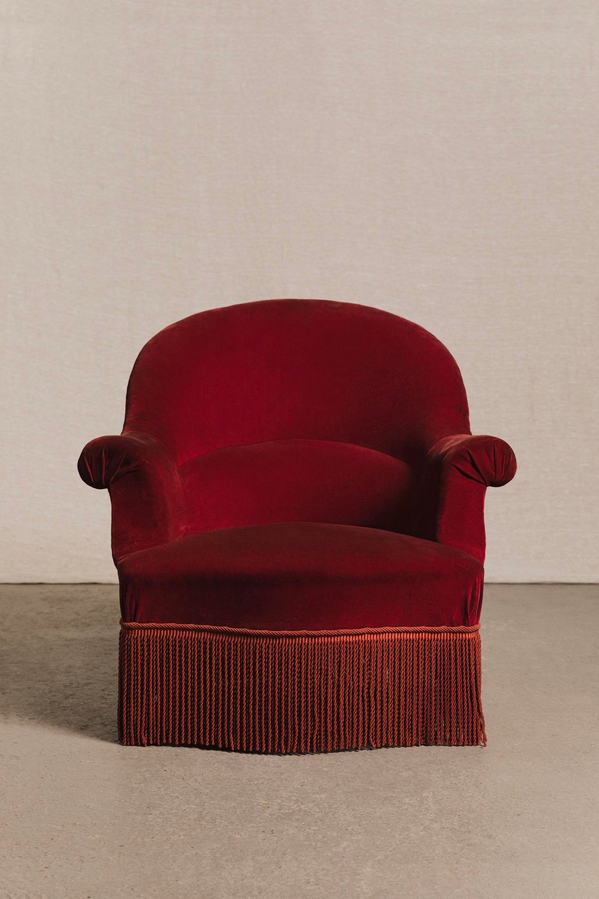 Poltroncina francese in velluto, SED0137 1 Raw 