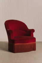 Poltroncina francese in velluto, SED0137 1 Raw 