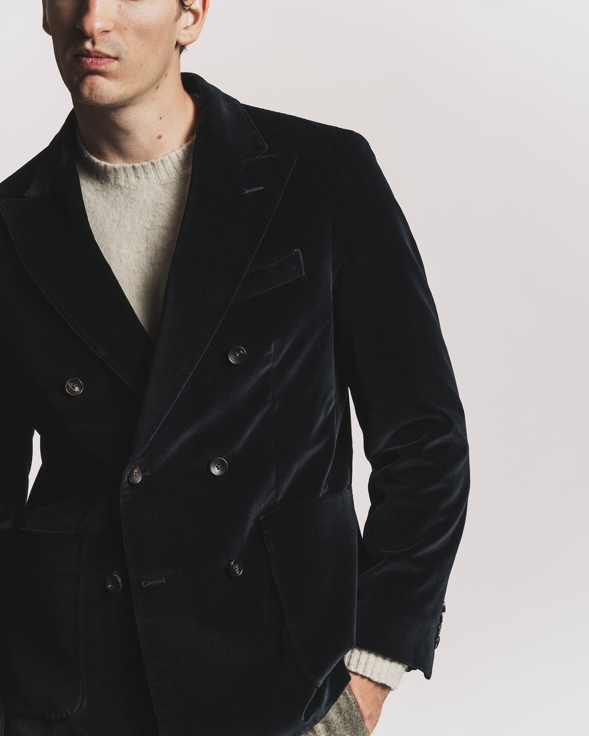 GIACCA LORD IN VELLUTO BLU NAVY JKDBVLBLF6 1 Raw 