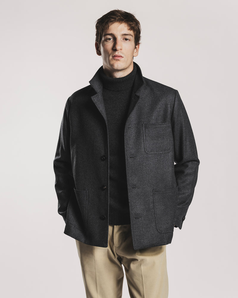 GIACCA PAINTER IN SOFT LAMBSWOOL GREY JKPTLMMGF6 1 Raw 