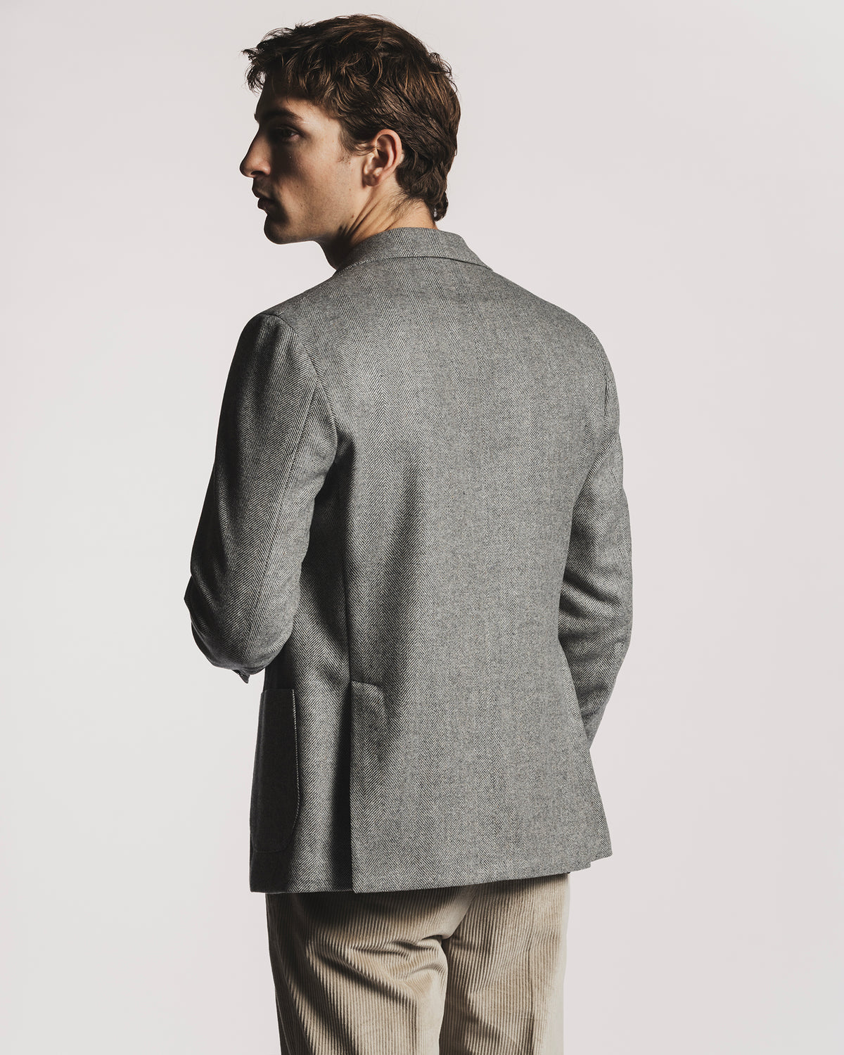 GIACCA WINDSOR IN SOFT LAMBSWOOL SPIAGATO JKSBLMMGF6 1 Raw 