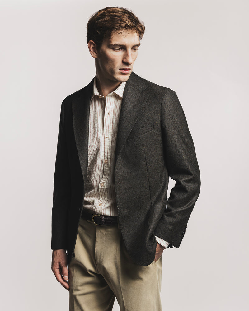 GIACCA WINDSOR IN SOFT LAMBSWOOL OLIVA JKSBLMOLF6 1 Raw 