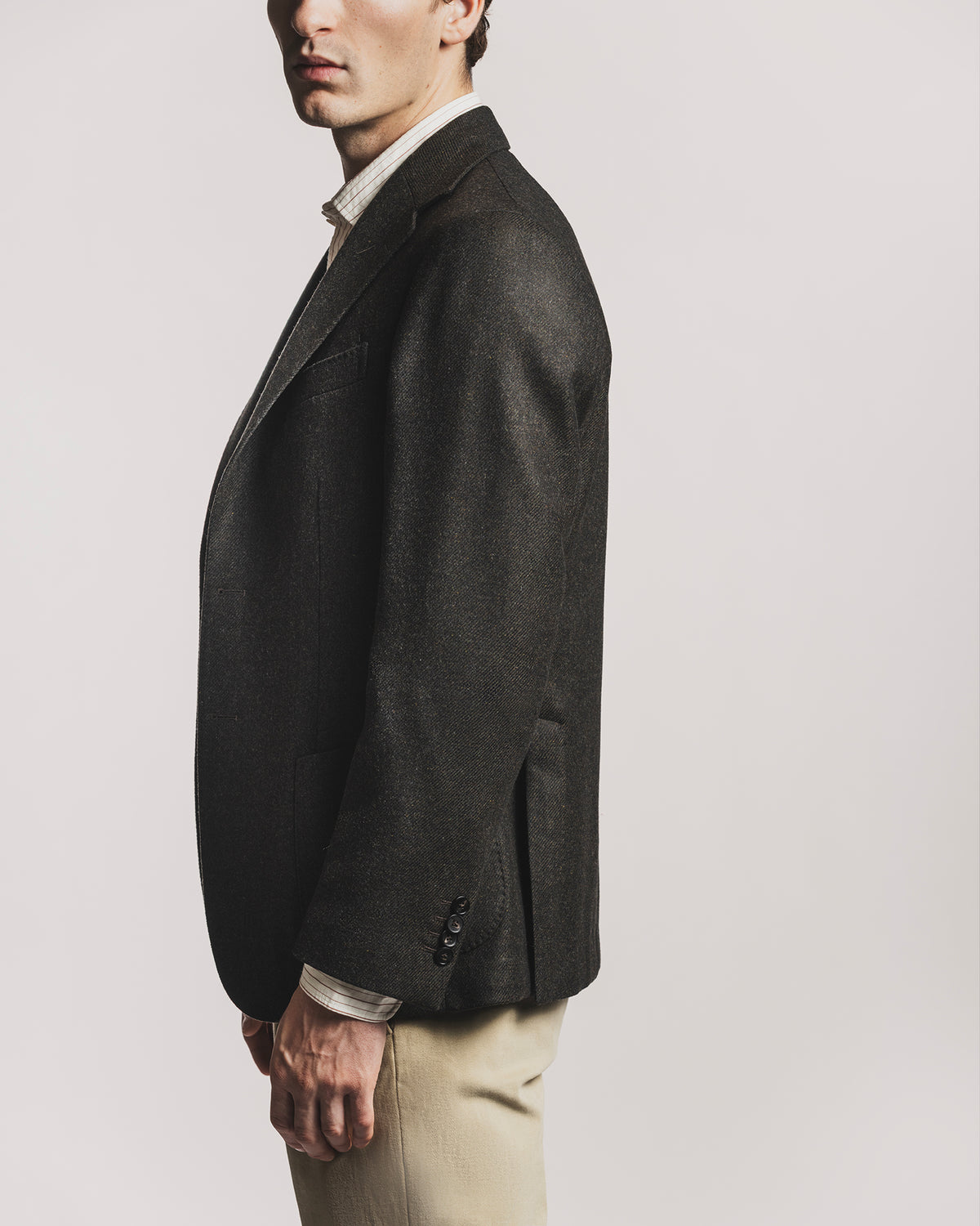 GIACCA WINDSOR IN SOFT LAMBSWOOL OLIVA JKSBLMOLF6 1 Raw 