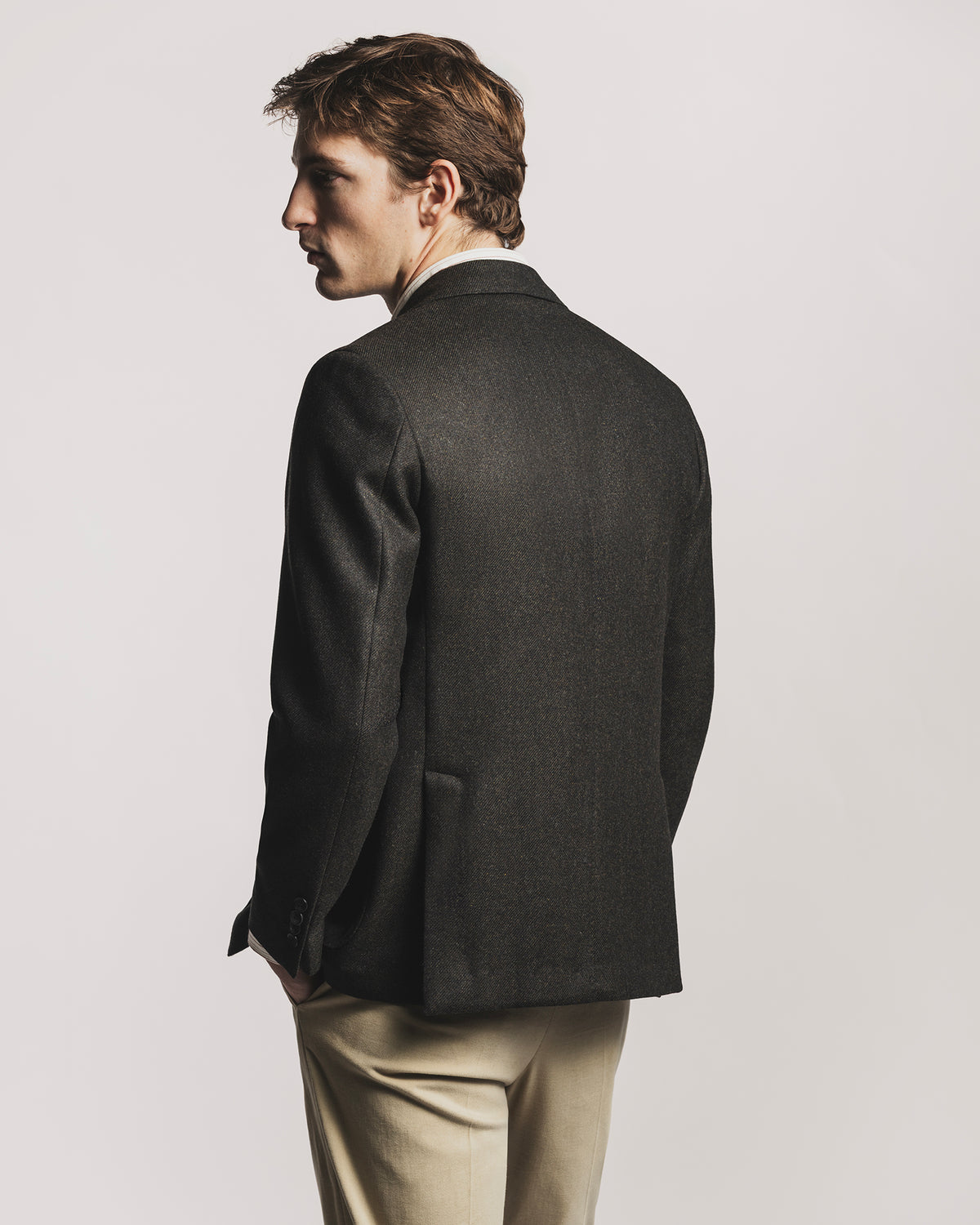 GIACCA WINDSOR IN SOFT LAMBSWOOL OLIVA JKSBLMOLF6 1 Raw 