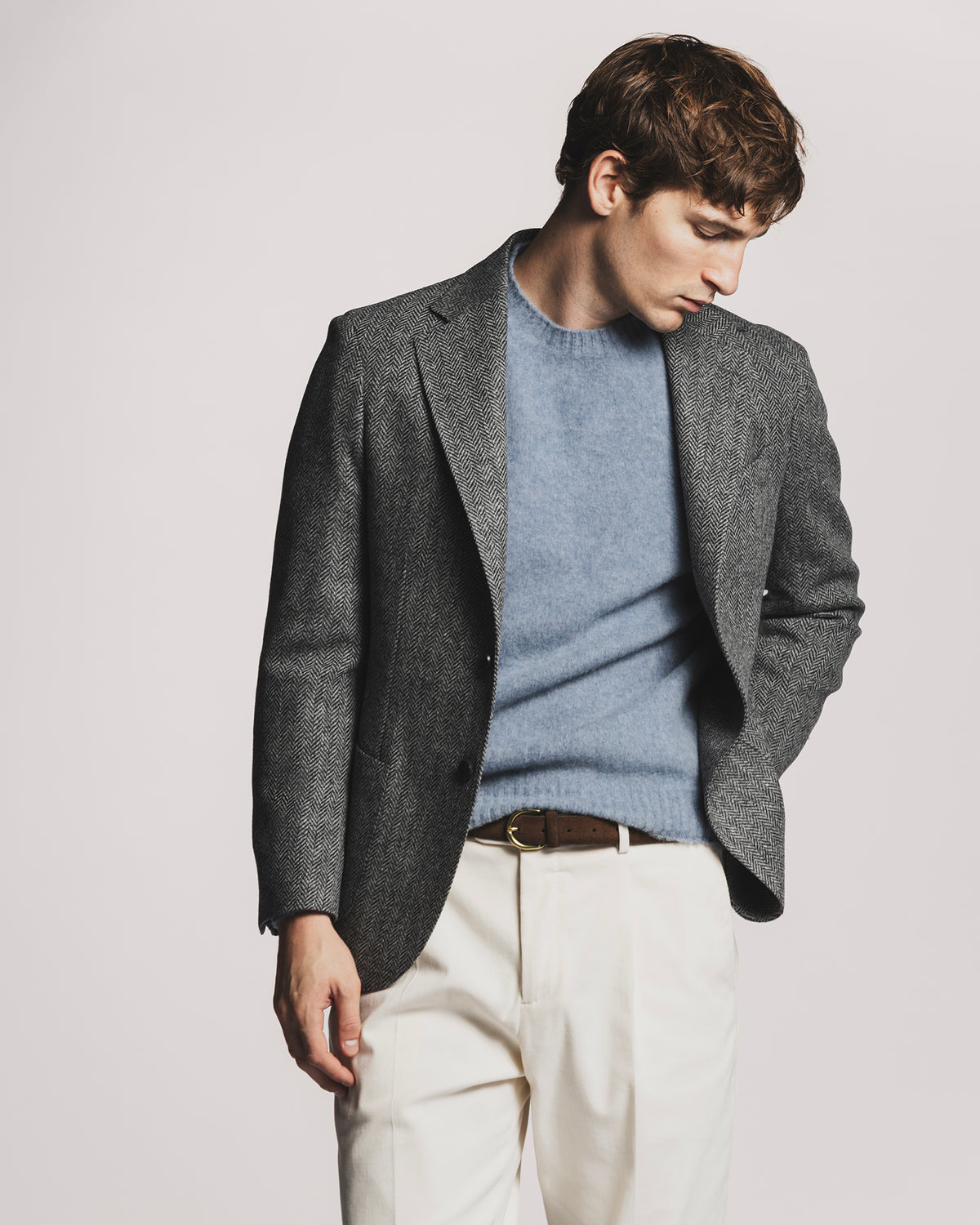 GIACCA WINDSOR IN TWEED LAVATO JKSBTWMGF6 1 Raw 