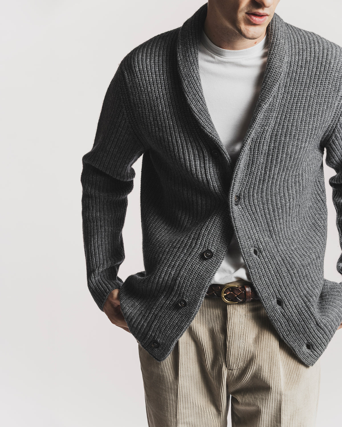 CARDIGAN MARINE LANA & CASHMERE KNCAWCMGF6 1 Raw 