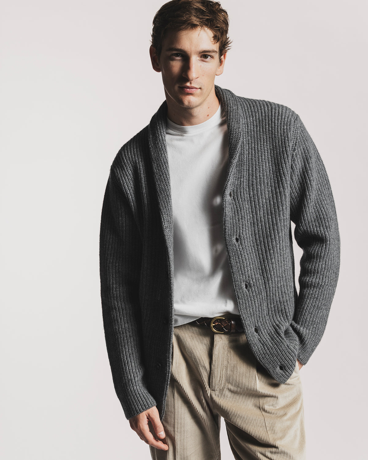 CARDIGAN MARINE LANA & CASHMERE KNCAWCMGF6 1 Raw 