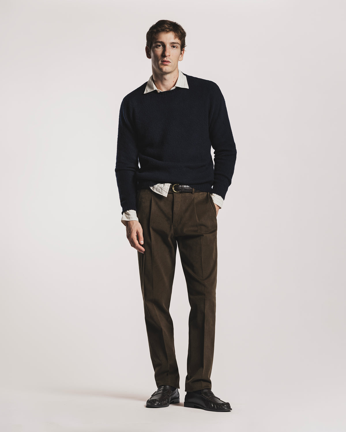GIROCOLLO KEATS IN LANA E CASHMERE<BR/> KNSWWCBLF6 1 Raw 