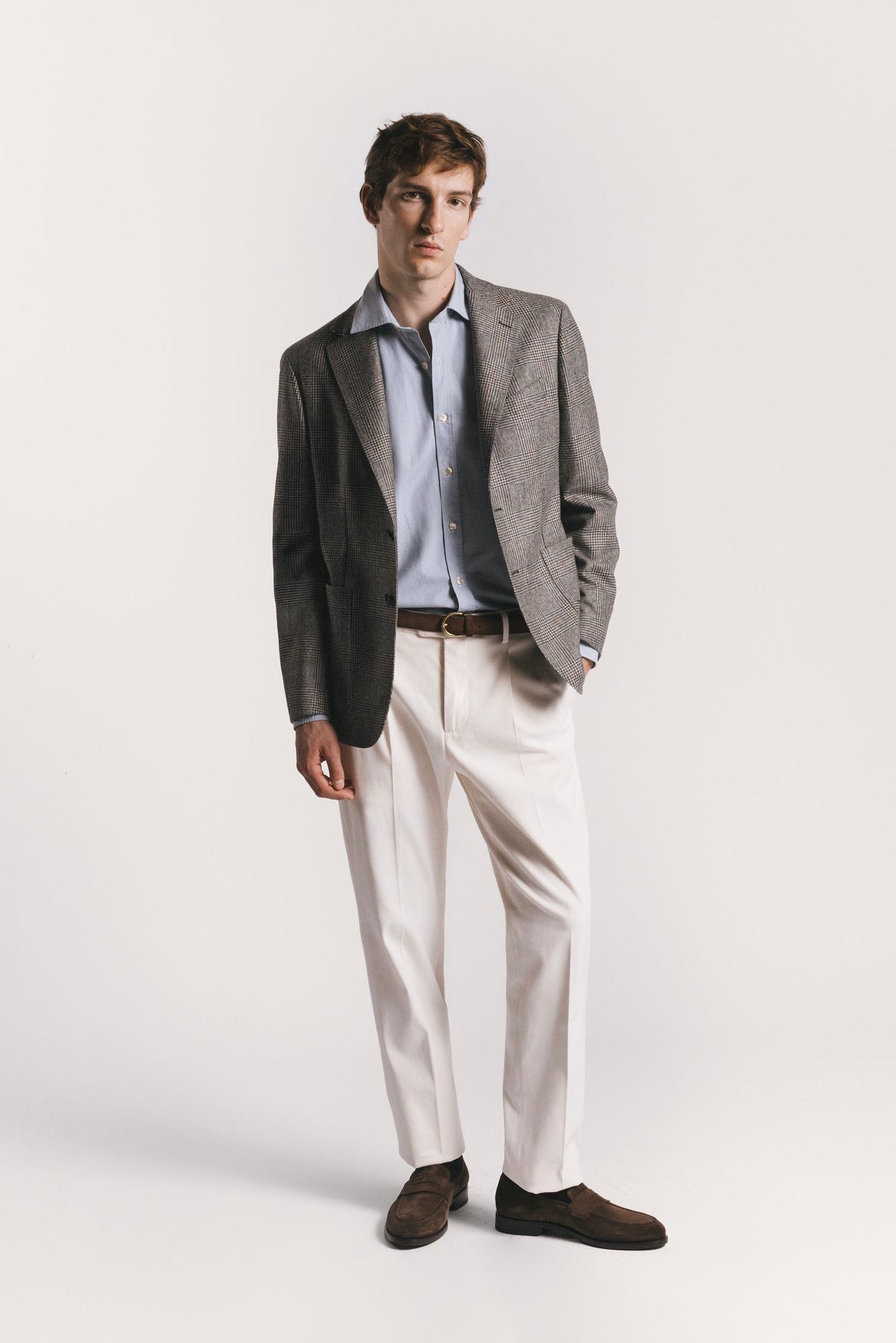 GIACCA WINDSOR <BR/>FLANELLA DI LANA JKSBFLWLF5 810 Raw 