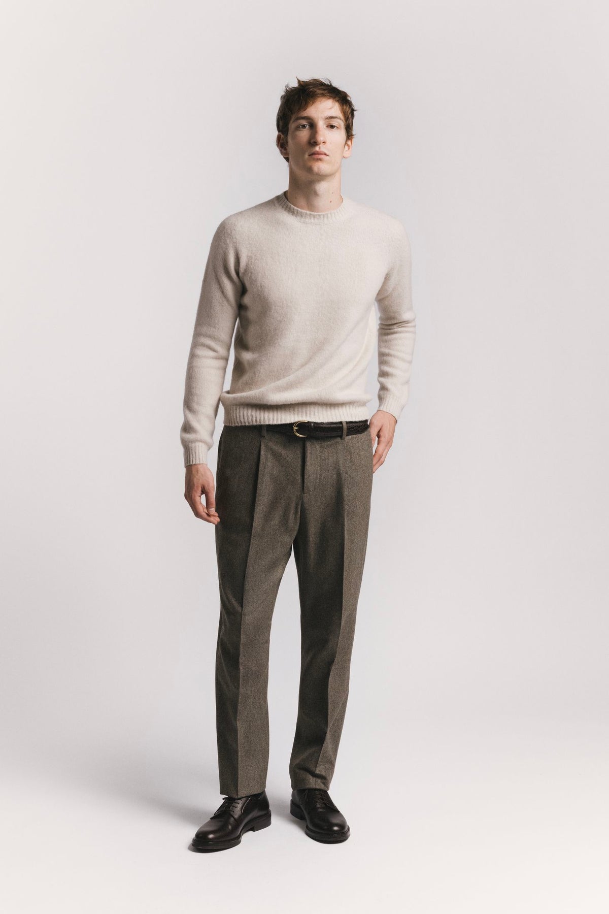 PANTALONE LAWRENCE FLANELLA DI LANA <BR/> TRPLFLBGF5 230 Raw 