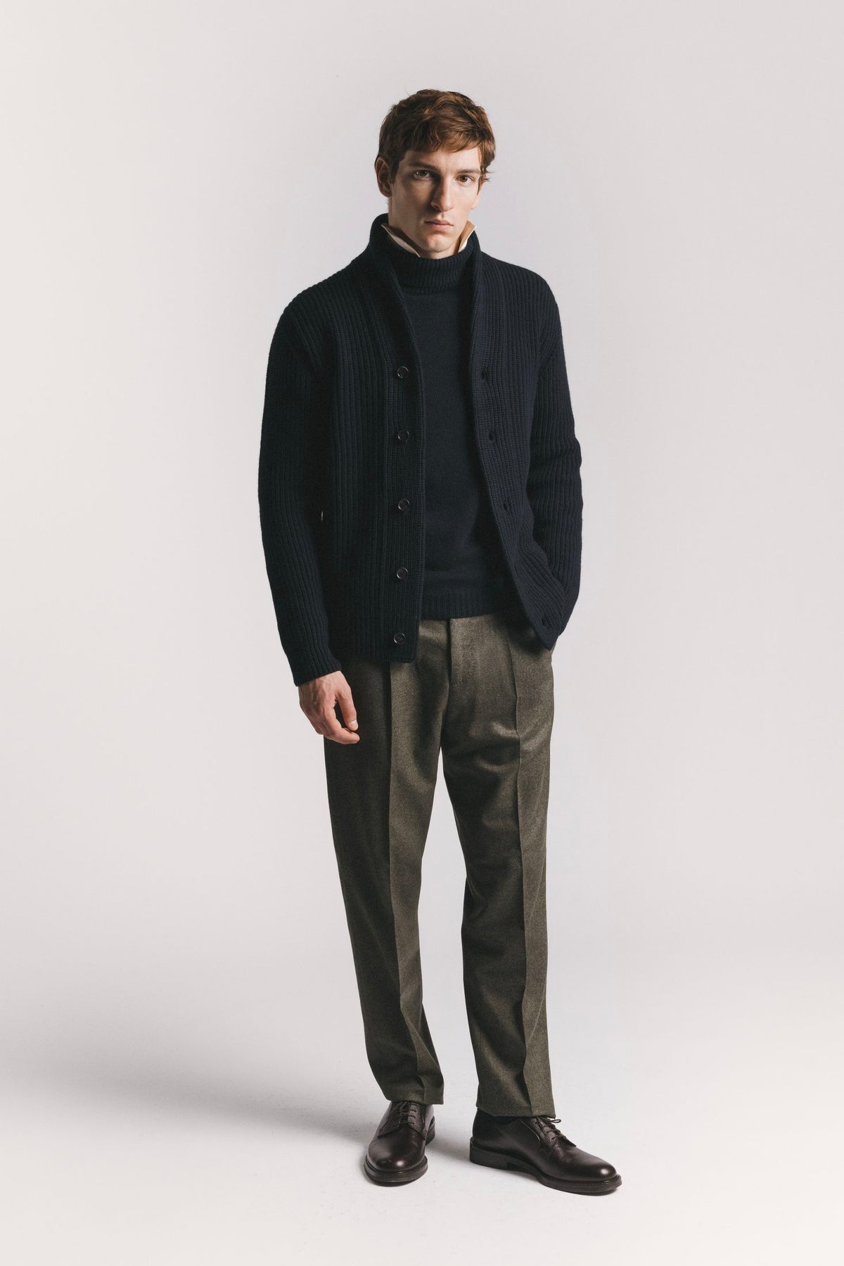 PANTALONE LAWRENCE FLANELLA DI LANA TRPLFLGRF5 570 Raw 