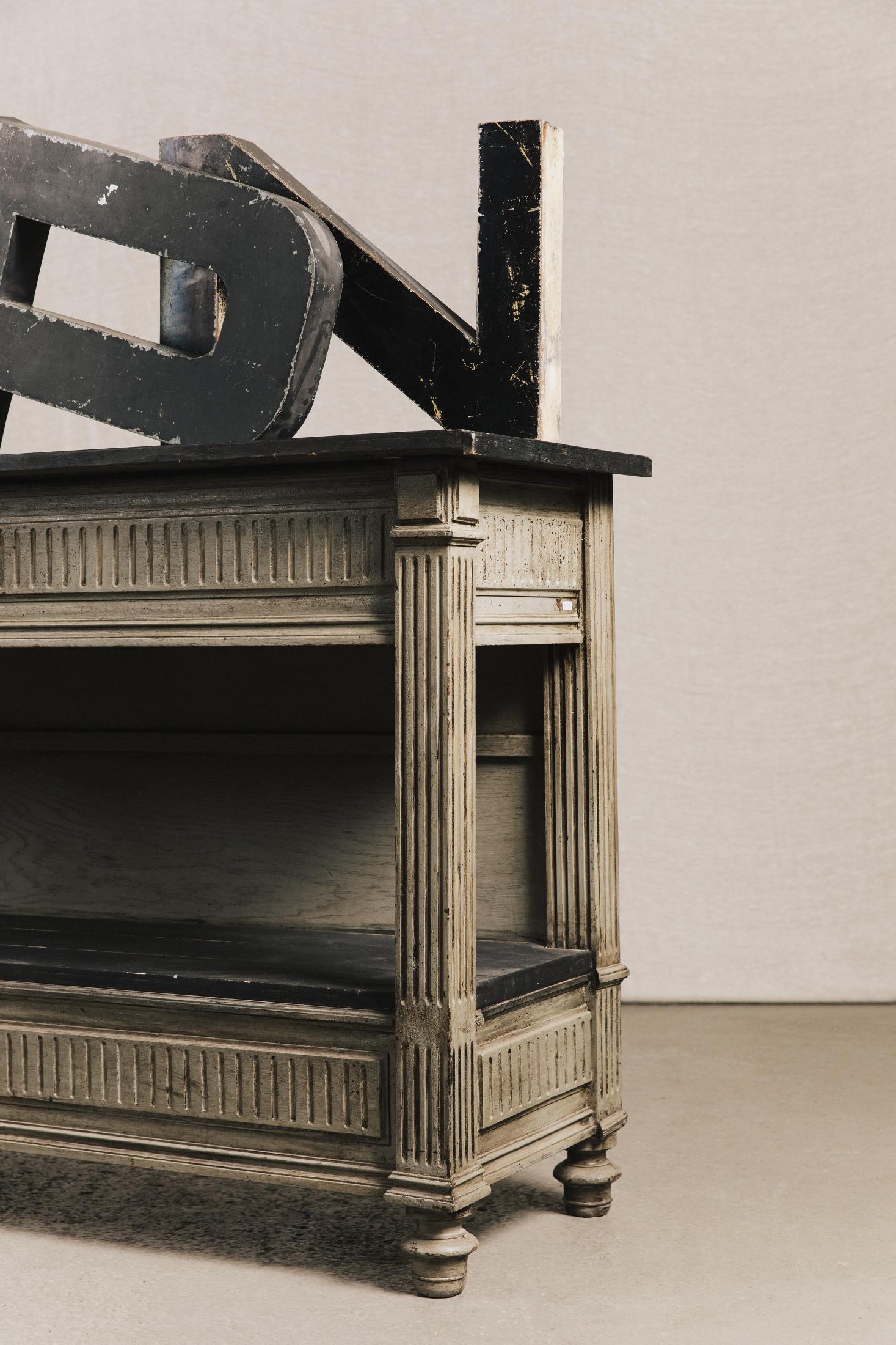 Console in legno Luigi Filippo<BR/><BR/> TAV0947 1 Raw 