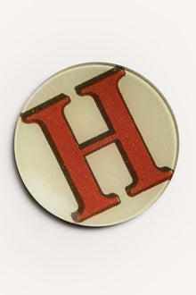 "H" <BR/>ROUND PLATE JDRPRLH 1 John Derian 