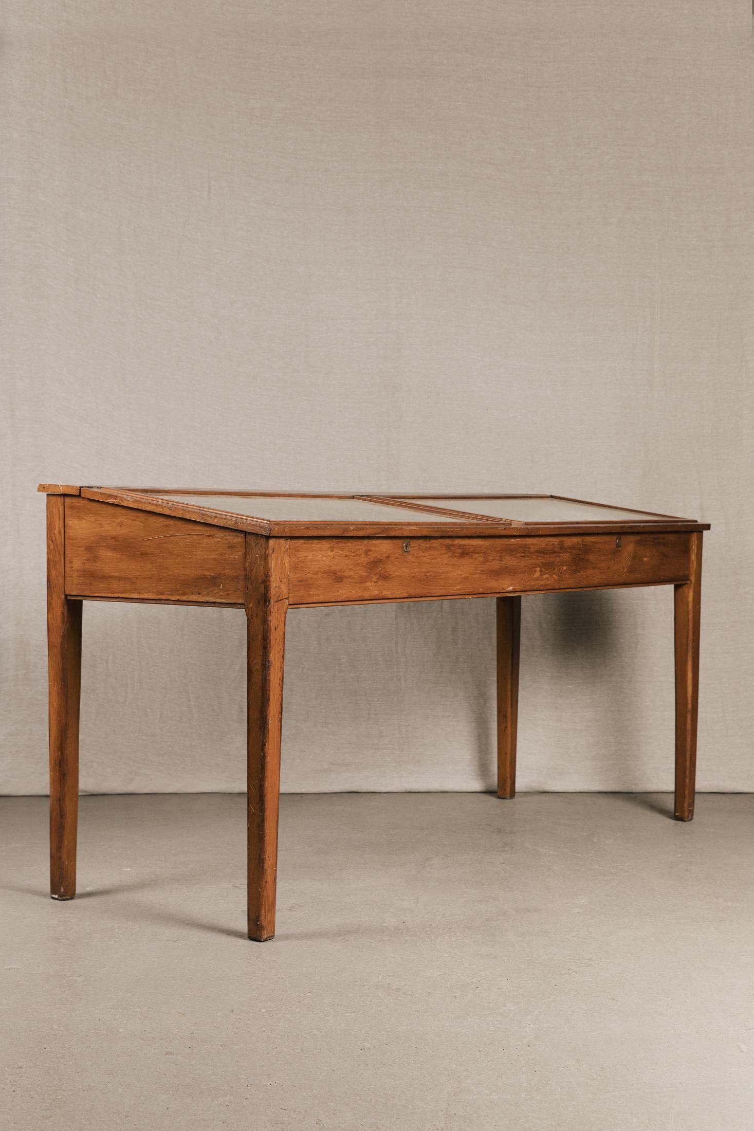 Vetrina espositore orizzontale in legno mordenzato<BR/> ESP0026 1 Raw 