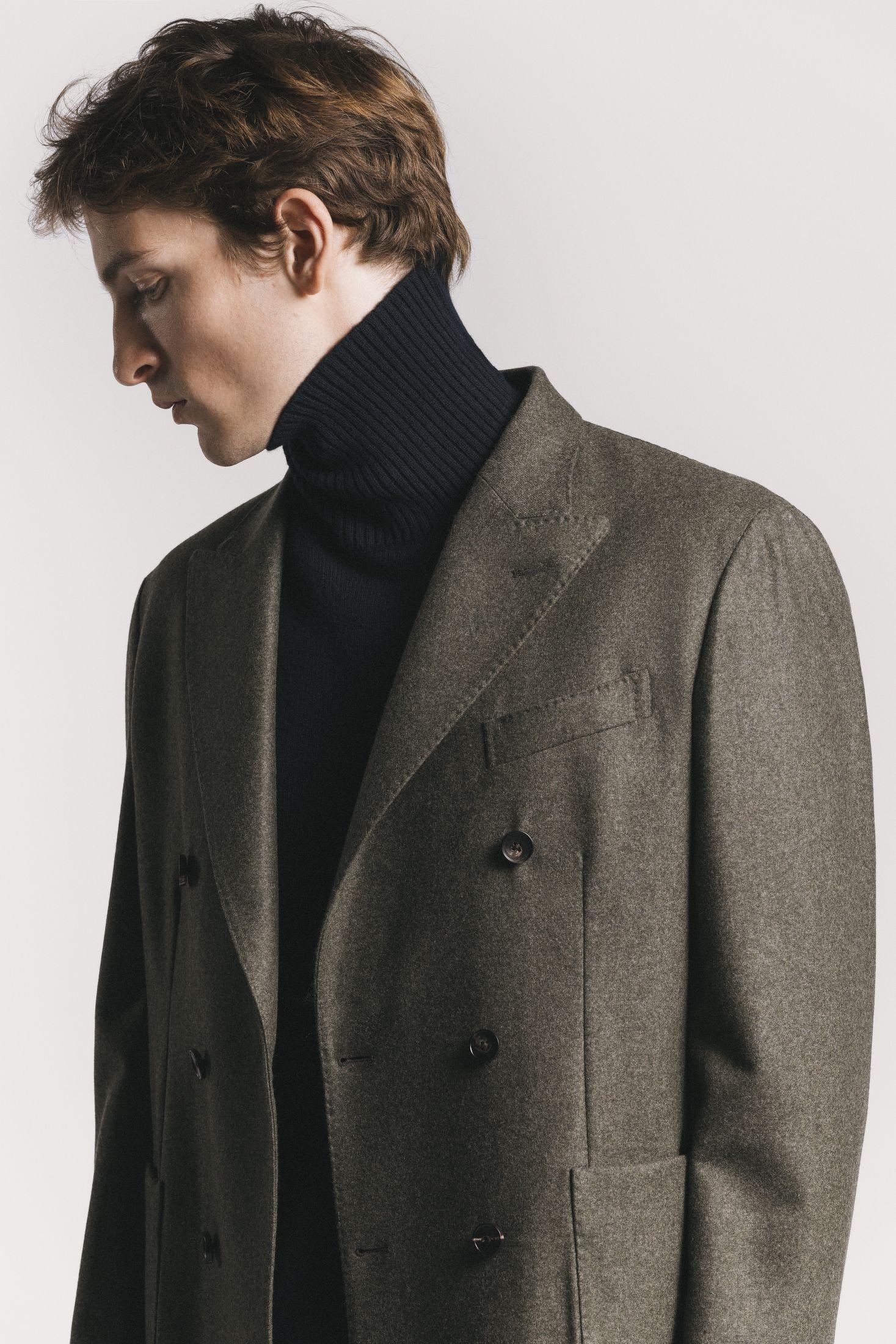 GIACCA LORD <BR/>FLANELLA DI LANA<BR/> JKDBFLGRF5 570 Raw 