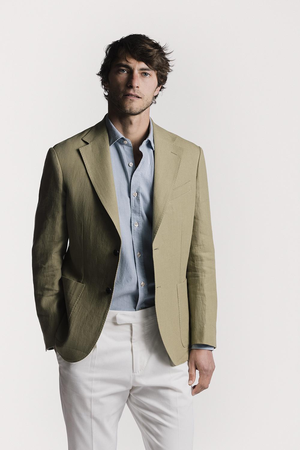 Giacca Windsor  raso di lino JKSBRLKHS6 1 Raw 