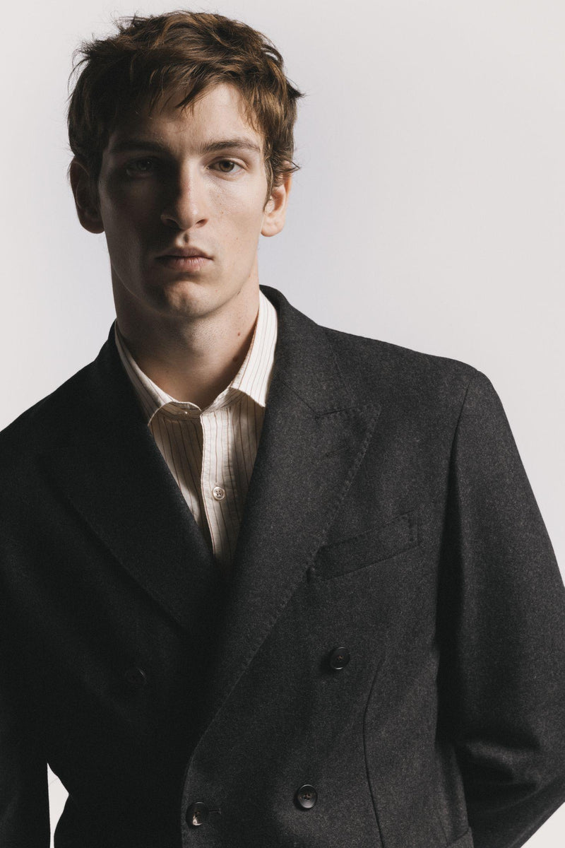 GIACCA LORD FLANELLA DI LANA<BR/><BR/> JKDBFLCHF5 880 Raw 