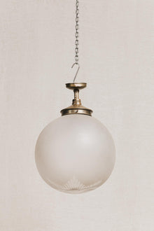 Sospensione globo in vetro molato<BR/> ILL0312 1 Raw 