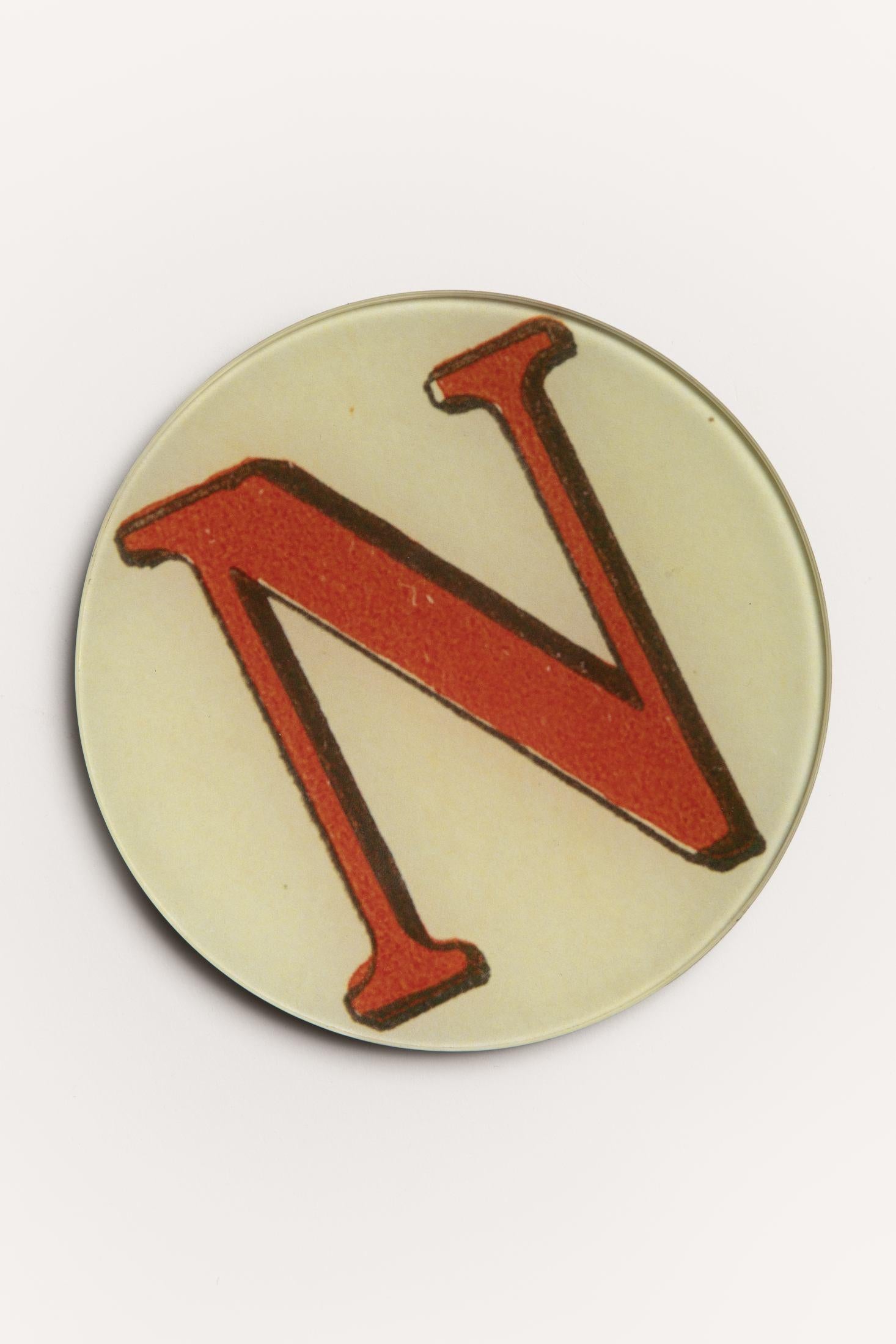 "N" <BR/>ROUND PLATE JDRPRLN 1 John Derian 