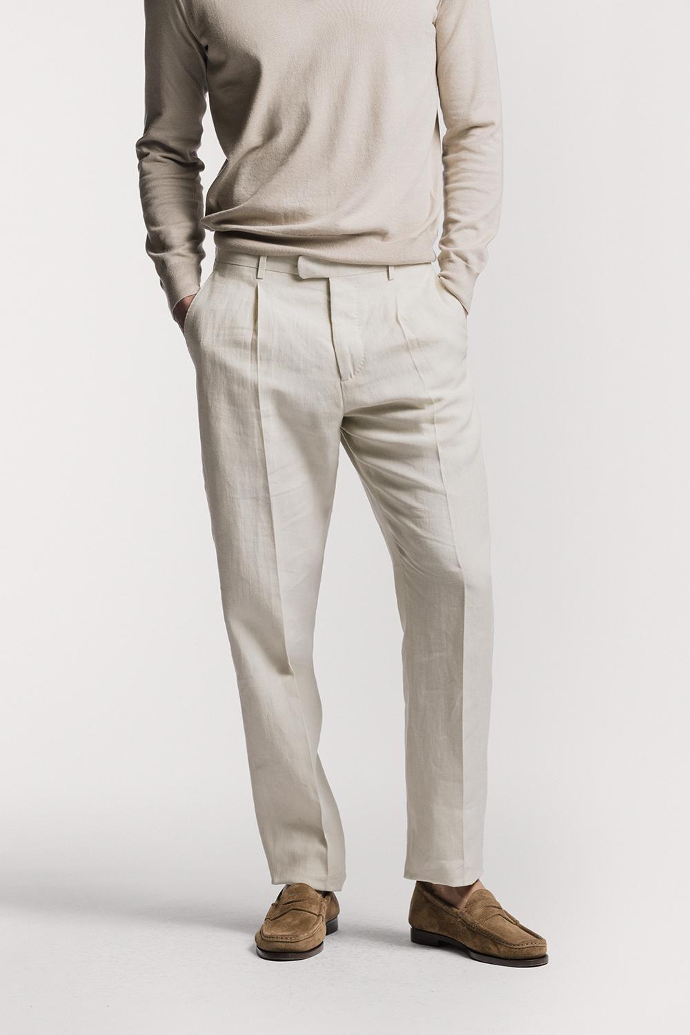 Pantalone Lawrence  raso di Lino TRPLRLCRS6 02 Raw 