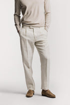 Pantalone Lawrence  raso di Lino TRPLRLCRS6 02 Raw 