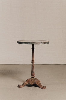 Gheridon da bistrot in ghisa e pietra<BR/> GAR0247 1 Raw 