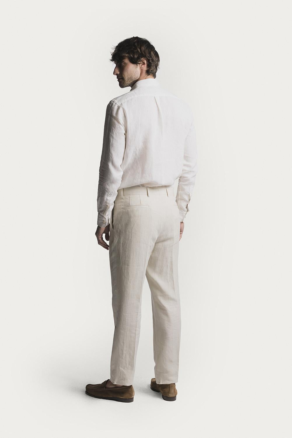 Pantalone Lawrence  raso di Lino TRPLRLCRS6 02 Raw 