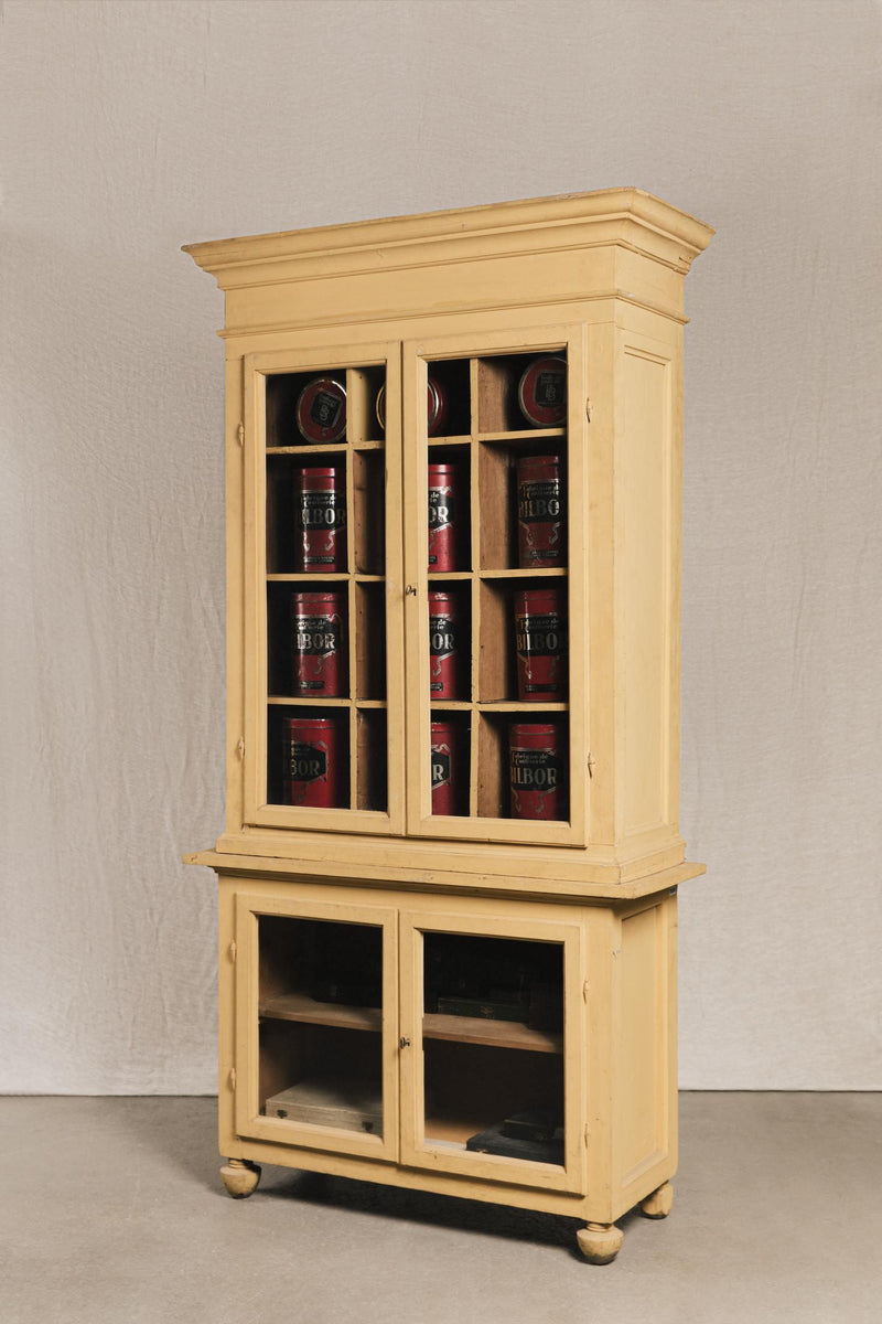 Credenza vetrina in legno verniciata<BR/> ARM0058 1 Raw 