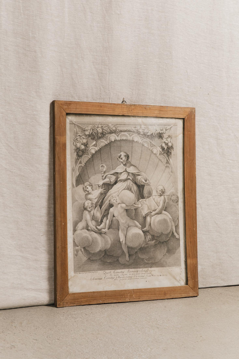 stampe (coppia) con cornice "cherubini" C0R1137 1 Raw 