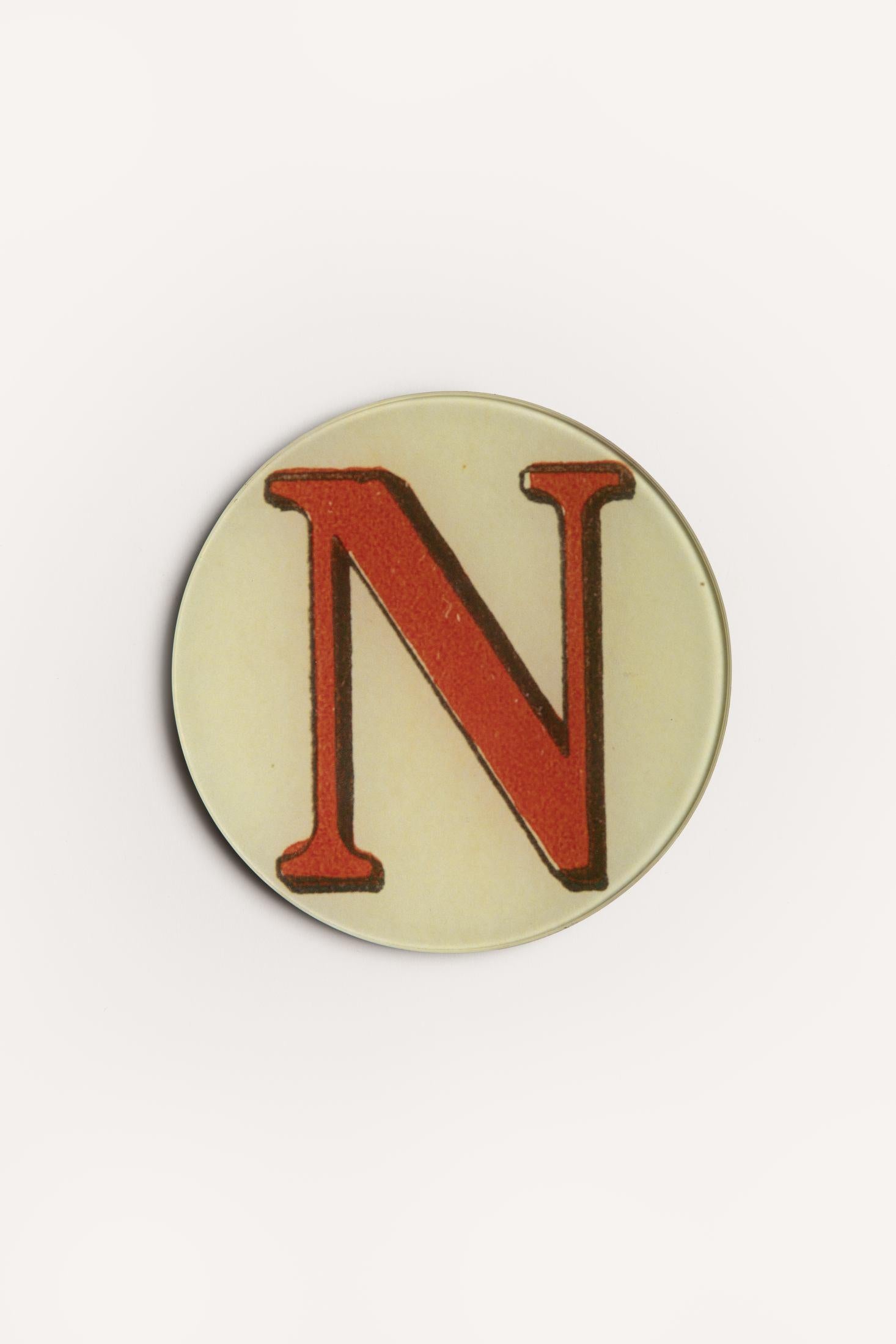 "N" <BR/>ROUND PLATE JDRPRLN 1 John Derian 