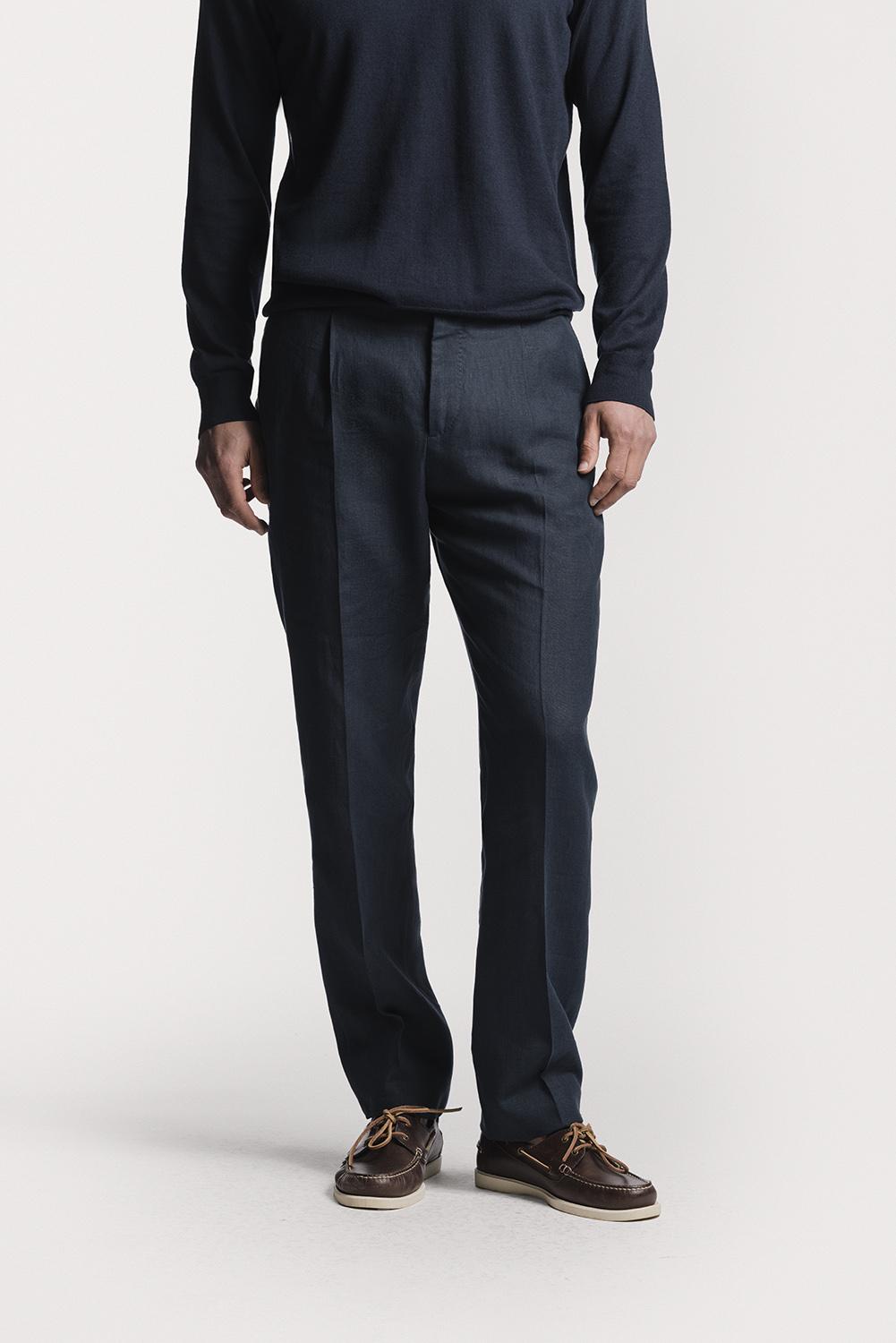 Pantalone Lawrence raso di Lino TRPLRLBLS6 69 Raw 