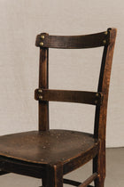 Coppia di sedie rustiche borchiate<BR/> SED0185 1 Raw 