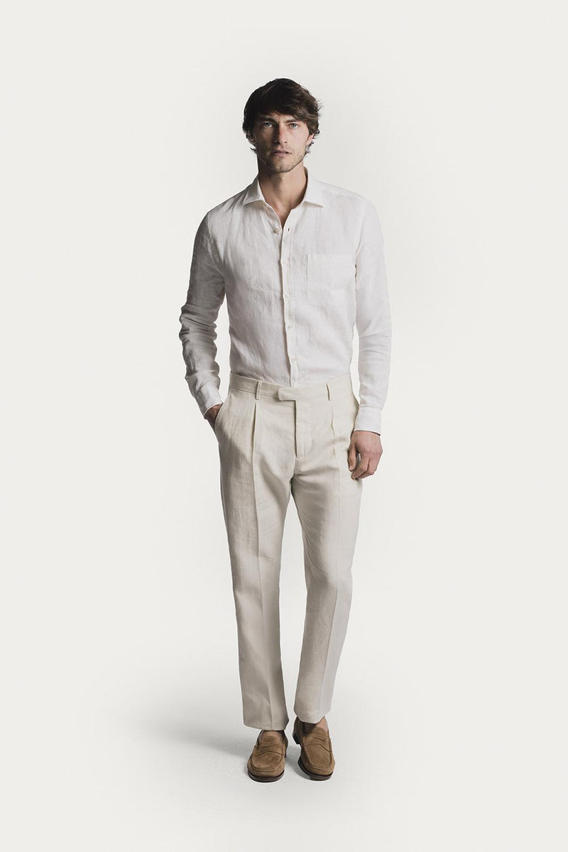 Pantalone Lawrence  raso di Lino TRPLRLCRS6 02 Raw 