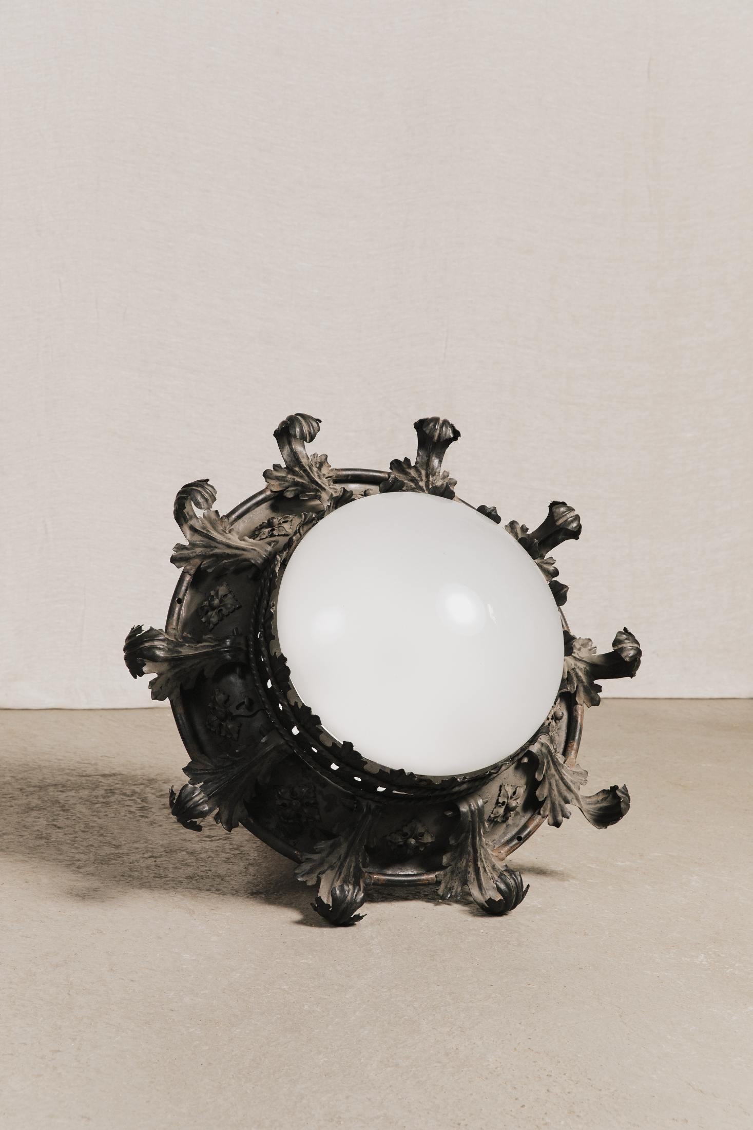 Plafoniera liberty in ferro battuto<BR/> ILL0871 1 Raw 