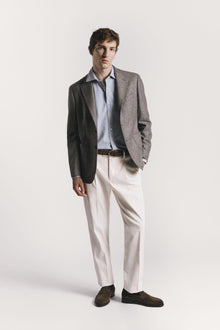 GIACCA WINDSOR <BR/>FLANELLA DI LANA JKSBFLWLF5 810 Raw 