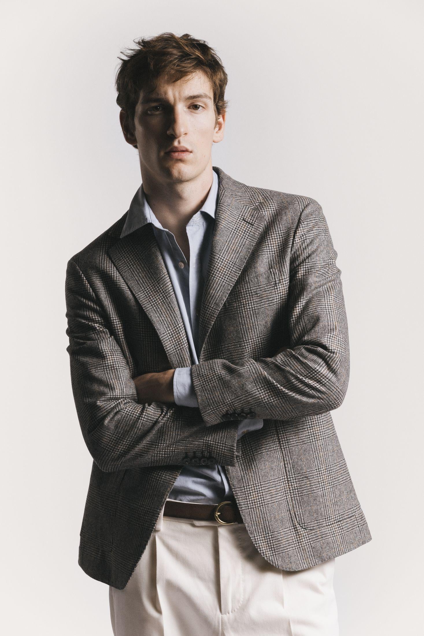 GIACCA WINDSOR <BR/>FLANELLA DI LANA JKSBFLWLF5 810 Raw 