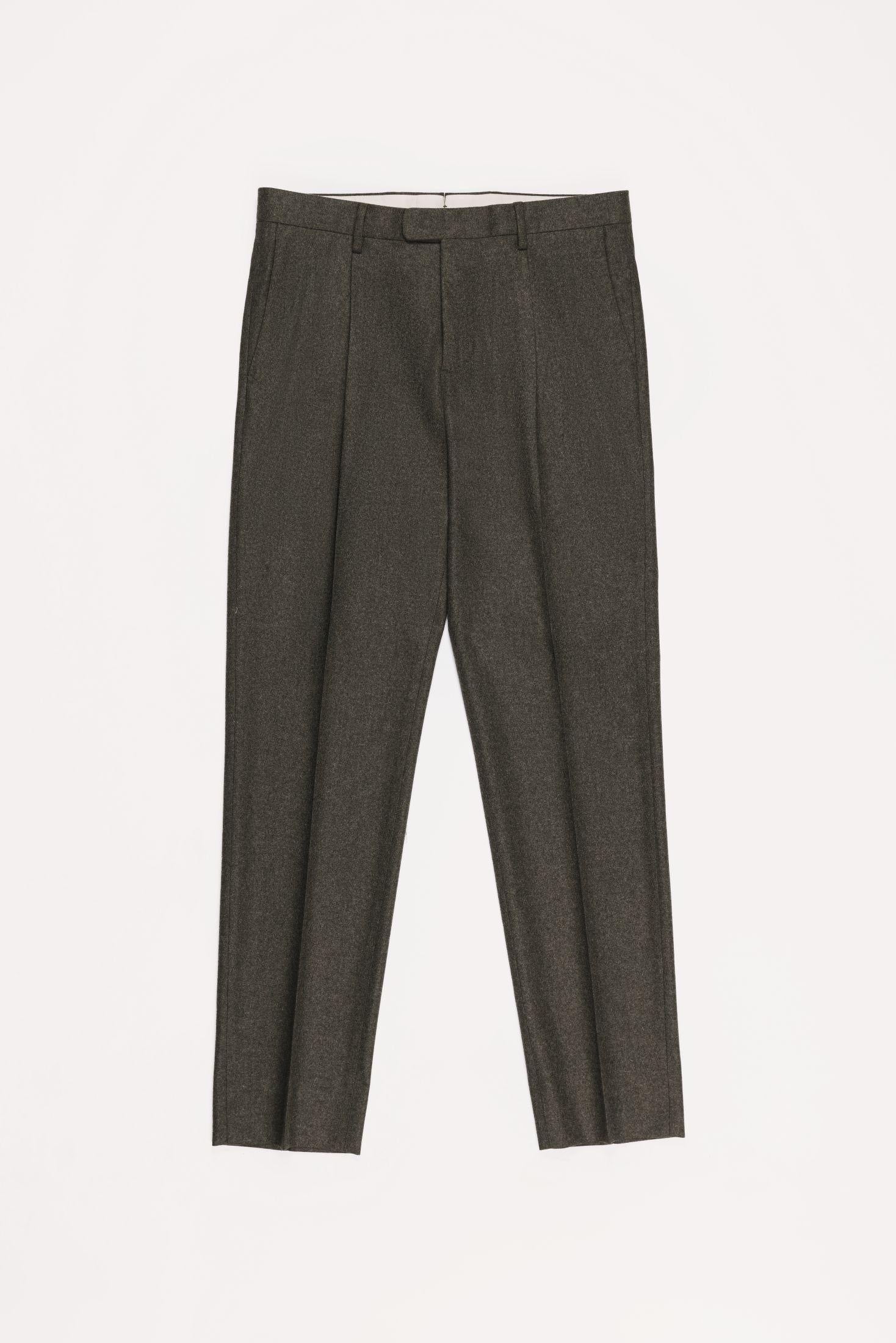 PANTALONE LAWRENCE FLANELLA DI LANA TRPLFLGRF5 570 Raw 