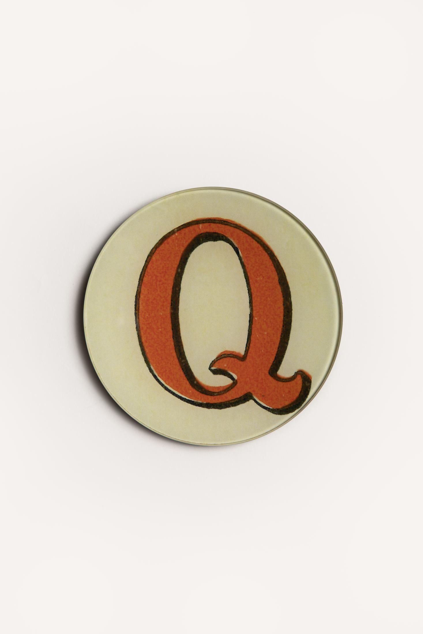 "Q" <BR/>ROUND PLATE JDRPRLQ 1 John Derian 