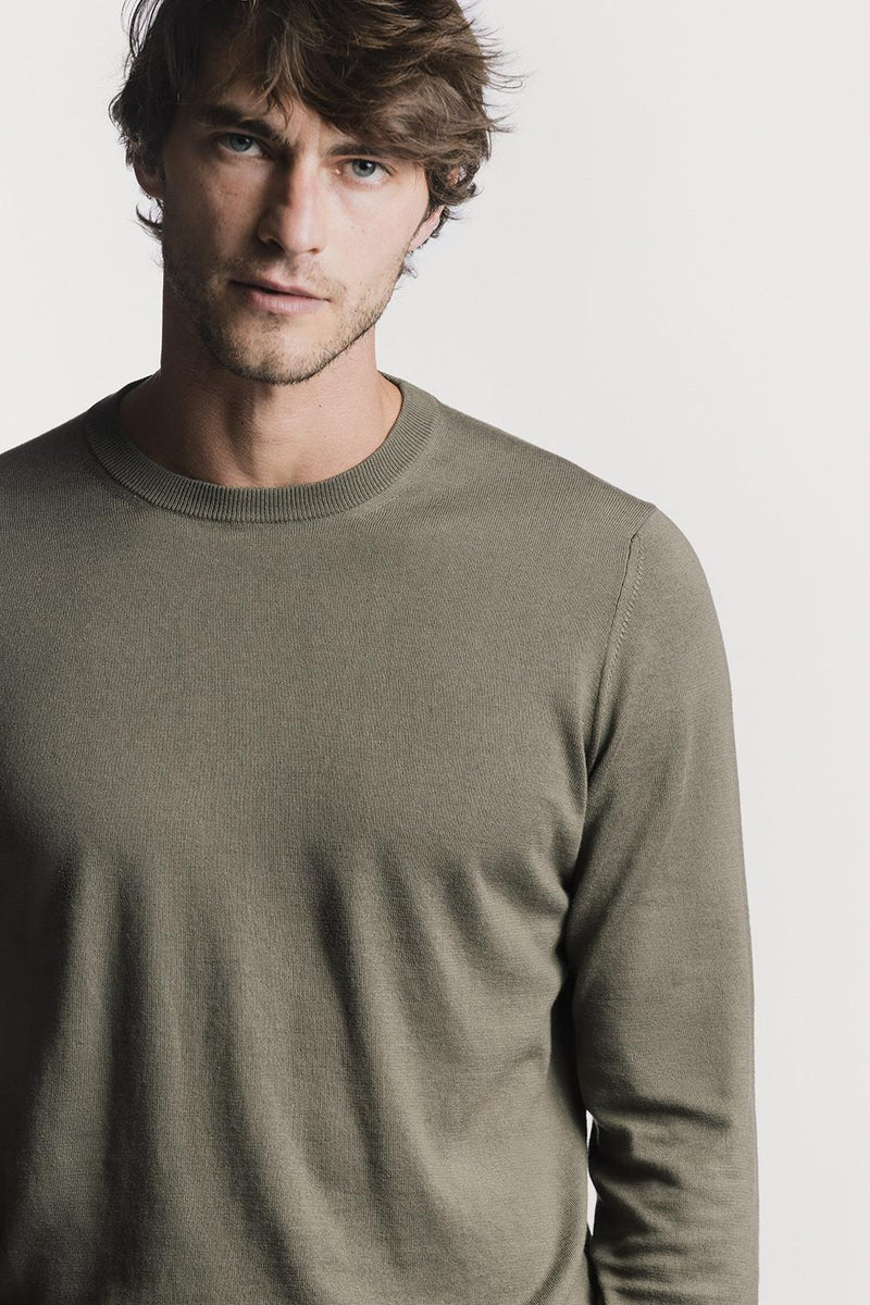 Girocollo Davis cotone e cashmere KNCRCWGRS6 071 Raw 