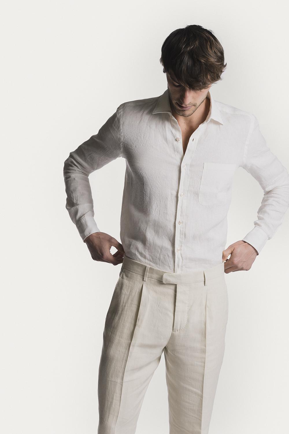 Pantalone Lawrence  raso di Lino TRPLRLCRS6 02 Raw 