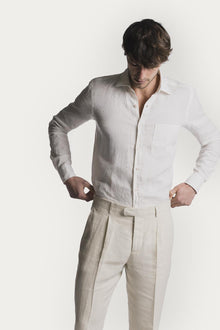 Pantalone Lawrence  raso di Lino TRPLRLCRS6 02 Raw 