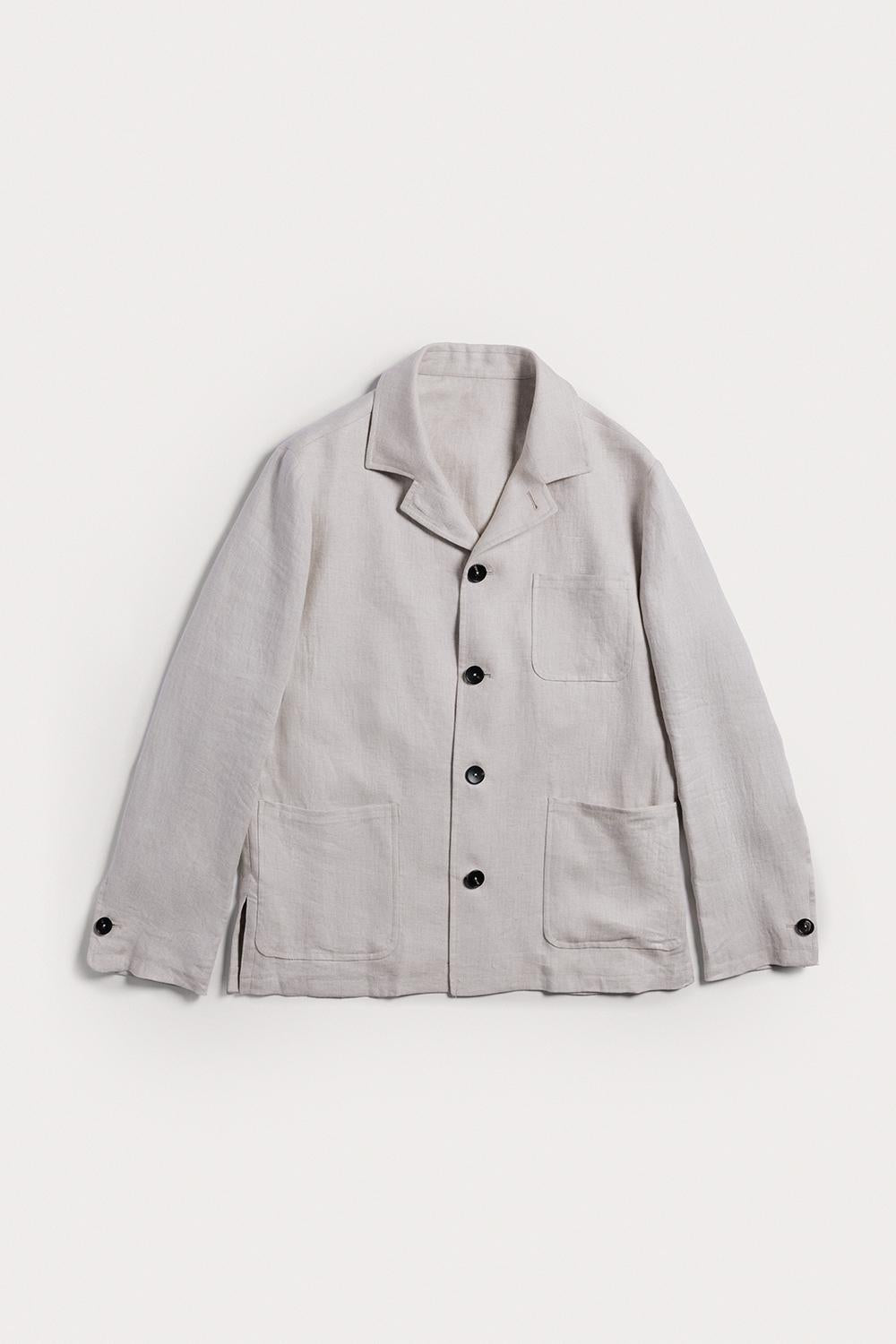 Giacca Painter  resca di lino JKPTLIHRCRS6 1 Raw 