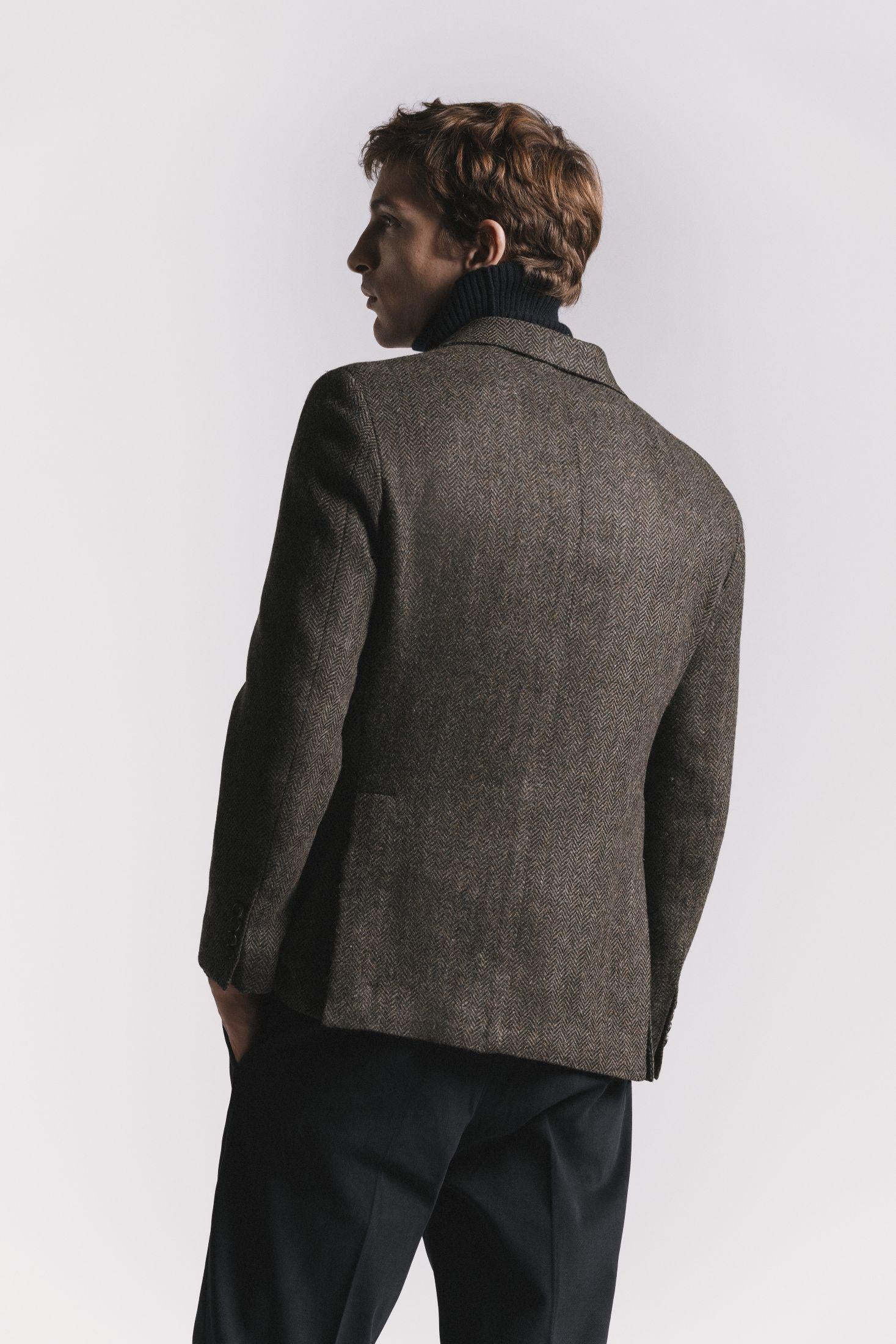 GIACCA WINDSOR TWEED DI LANA JKSBTWGRF5 530 Raw 