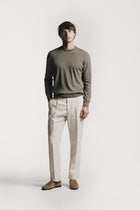 Girocollo Davis cotone e cashmere KNCRCWGRS6 071 Raw 