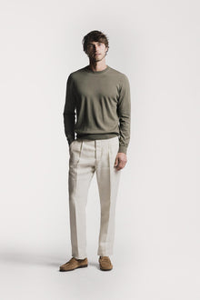 Girocollo Davis cotone e cashmere KNCRCWGRS6 071 Raw 