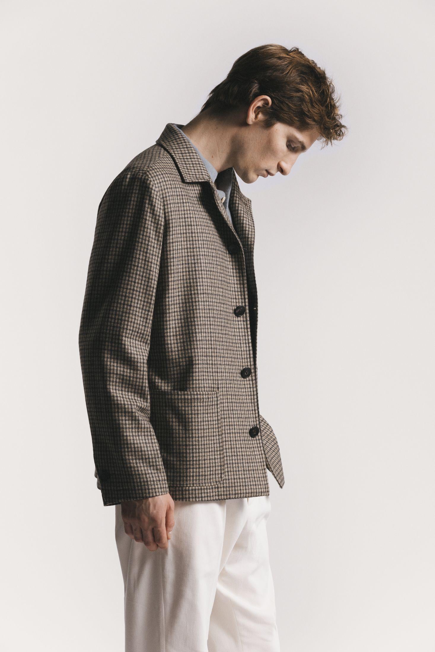 GIACCA PAINTER FLANELLA DI LANA<BR/> JKPTFLVYF5 230 Raw 