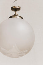 Sospensione globo in vetro molato<BR/> ILL0312 1 Raw 