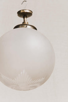 Sospensione globo in vetro molato<BR/> ILL0312 1 Raw 