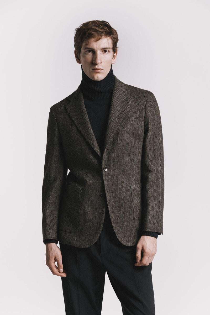 GIACCA WINDSOR TWEED DI LANA JKSBTWGRF5 530 Raw 